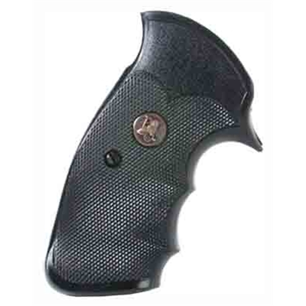 Picture of  Pachmayr 03265 Gripper Professional Grip Checkered Black Rubber With Finger Grooves For S&W K/L Frame With Square Butt