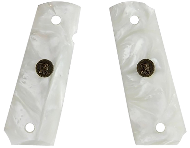 Picture of Pachmayr 62001 Custom Grip White Simulated Pearl Panels For 1911 With Ambidextrous Safety LY62001 034337620013