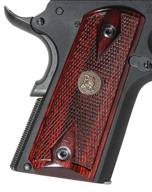 Picture of Pachmayr Laminated Wood Grips 1911 Officer Rosewood Checker