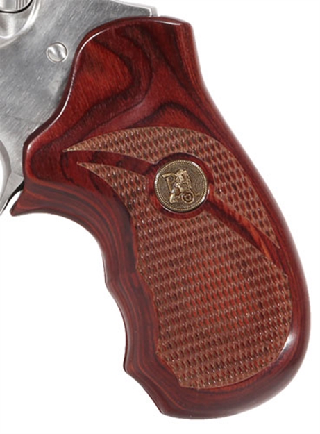 Picture of Pachmayr Laminated Wood Grips Ruger Sp101 Rosewood Checkered 63060