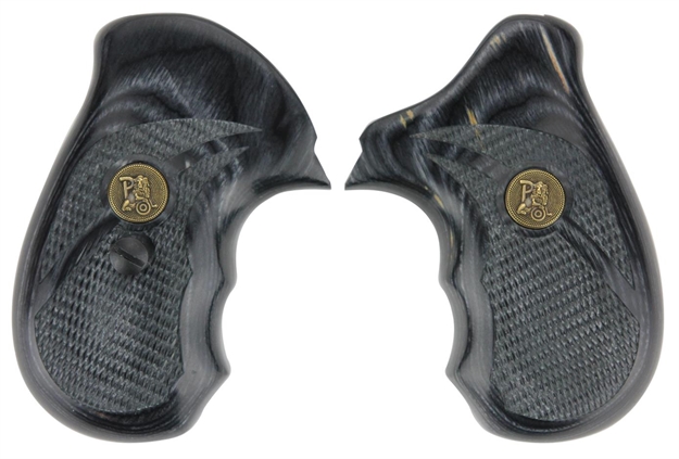 Picture of Pachmayr Laminated Wood Grips S&W J-Frame Blk/Gray Checkered