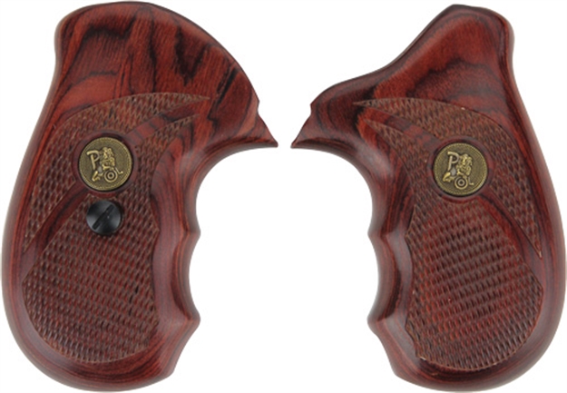Picture of  Pachmayr 63000 Renegade Grip Checkered Rosewood Laminate With Finger Grooves For S&W J Frame 034337630005