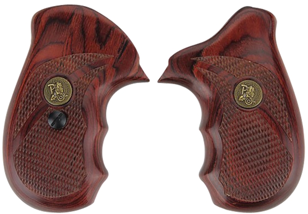 Picture of  Pachmayr 63000 Renegade Grip Checkered Rosewood Laminate With Finger Grooves For S&W J Frame