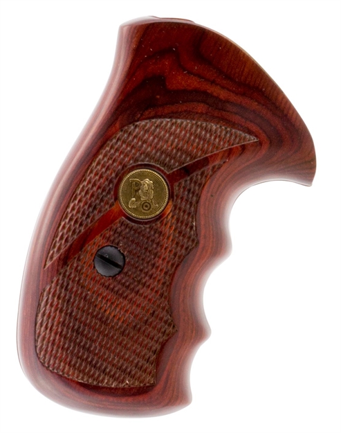 Picture of  Pachmayr 63020 Renegade Grip Checkered Rosewood Laminate With Finger Grooves For S&W K/L Frame 034337630203