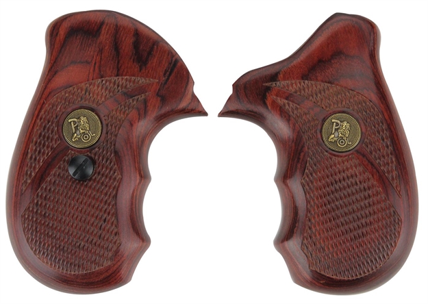 Picture of Pachmayr 63080 Renegade Grip Checkered Rosewood Laminate With Finger Grooves For Taurus 85 LY63080
