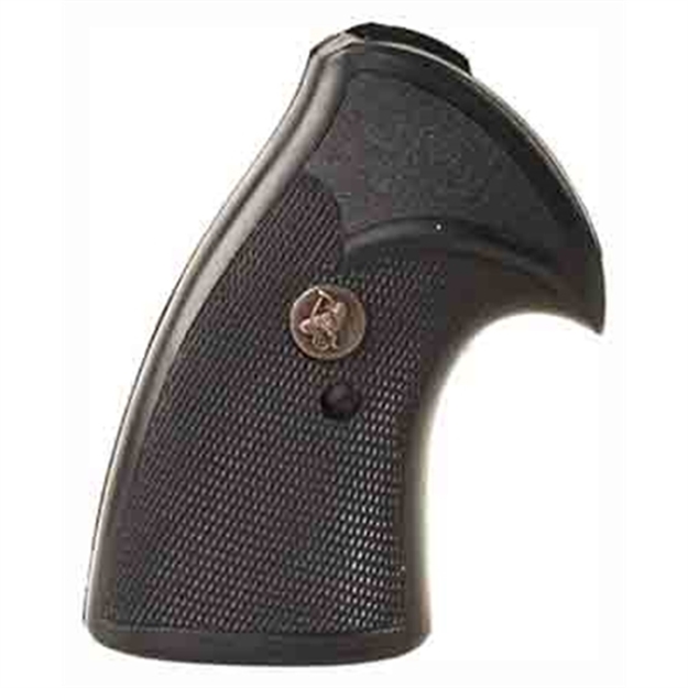 Picture of  Pachmayr 03267 Presentation Grip Checkered Black Rubber For S&W K/L Frame With Square Butt