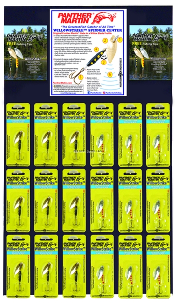 Picture of Panther Martin 72Pc Display OF Panther Martin Prefilled Willow Strike Spinner Wingkick