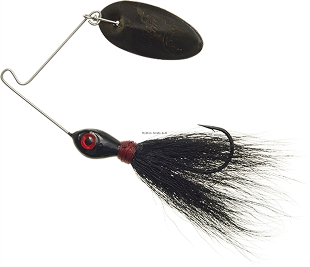 Picture of Panther Martin Bearded Banshee Spinner Bait, Bucktail, Holographic Blade, #9, 1/4Oz, Black Holographic