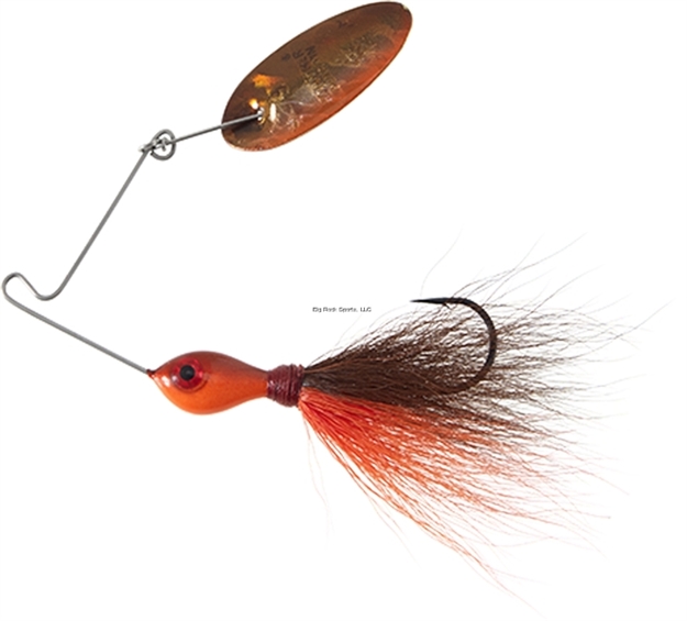 Picture of Panther Martin Bearded Banshee Spinner Bait, Bucktail, Holographic Blade, #9, 1/4Oz, Brown Orange Holographic