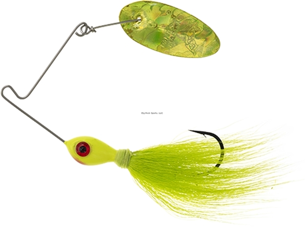 Picture of Panther Martin Bearded Banshee Spinner Bait, Bucktail, Holographic Blade, #9, 1/4Oz, Chartreuse Holographic