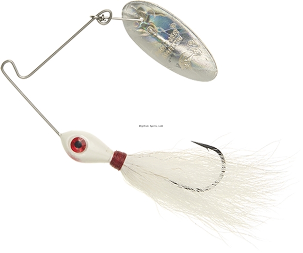 Picture of Panther Martin Bearded Banshee Spinner Bait, Bucktail, Holographic Blade, #9, 1/4Oz, Silver White Holographic