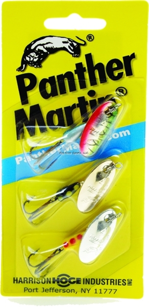 Picture of Panther Martin Best OF The Best Spinner Kit, #4, 1/8 Oz, Silver/Gold/Holographic Tiger Green, 3/Pack