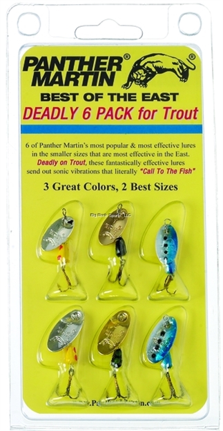 Picture of Panther Martin Best OF The East Spinner Kit, #1/#2, Assorted, 6/Pack