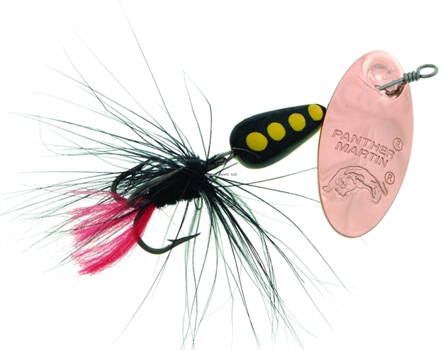 Picture of Panther Martin Classic Patterns In-Line Spinner, #2, 1/16 Oz, Regular Fly Copper/Black/Black