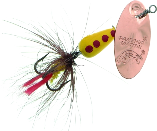 Picture of Panther Martin Classic Patterns In-Line Spinner, #2, 1/16 Oz, Regular Fly Copper/Yellow/Brown
