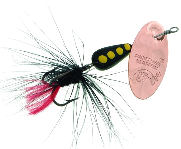 Picture of Panther Martin Classic Patterns In-Line Spinner, #4, 1/8 Oz, Regular Fly Copper/Black/Black