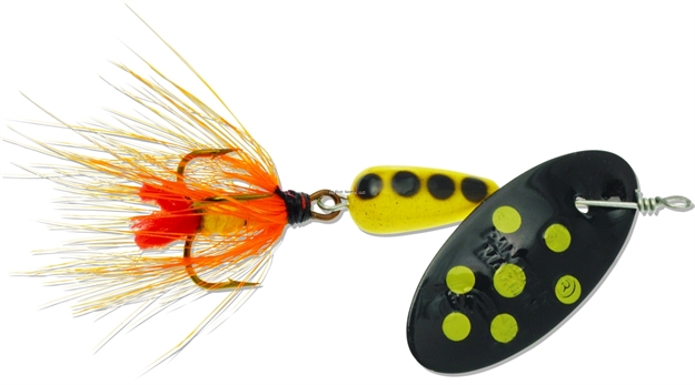 Picture of Panther Martin Classic Patterns In-Line Spinner, #4, 1/8 Oz, Spotted Fly Black & Yellow