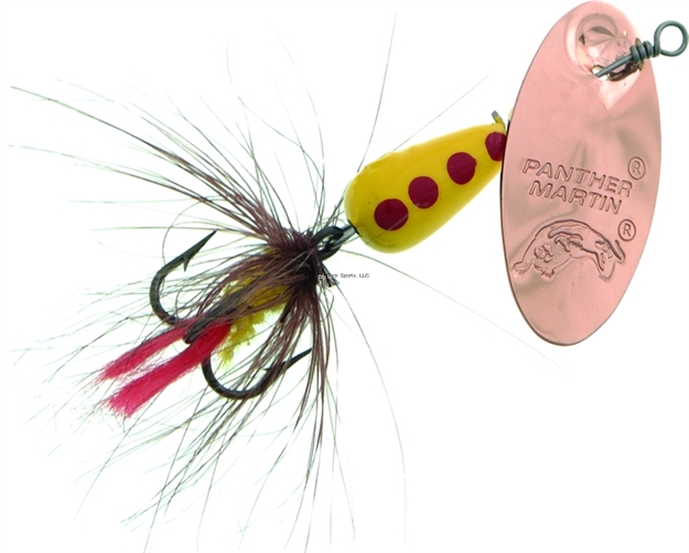 Picture of Panther Martin Classic Patterns In-Line Spinner, #6, 1/4 Oz, Regular Fly Copper/Yellow/Brown