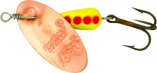 Picture of Panther Martin Classic Regular In-Line Spinner, #4, 1/8 Oz, Yellow & Red