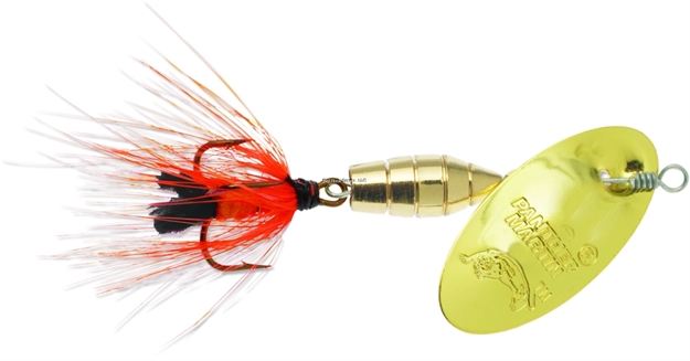 Picture of Panther Martin Deluxe Fly In-Line Spinner, #4, 1/8 Oz, Gold & Orange