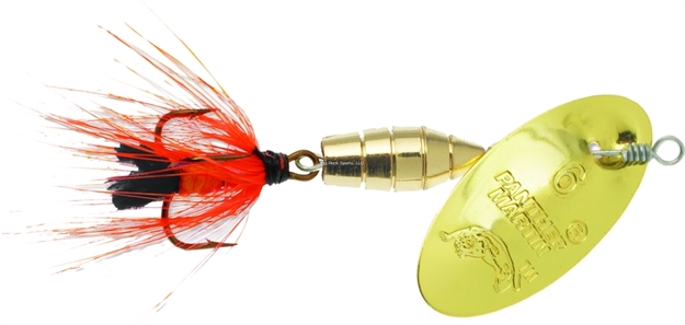 Picture of Panther Martin Deluxe Fly In-Line Spinner, #6, 1/4 Oz, Gold & Orange