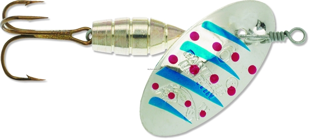 Picture of Panther Martin Deluxe Regular In-Line Spinner, #4, 1/8 Oz, Silver/Blue/Red