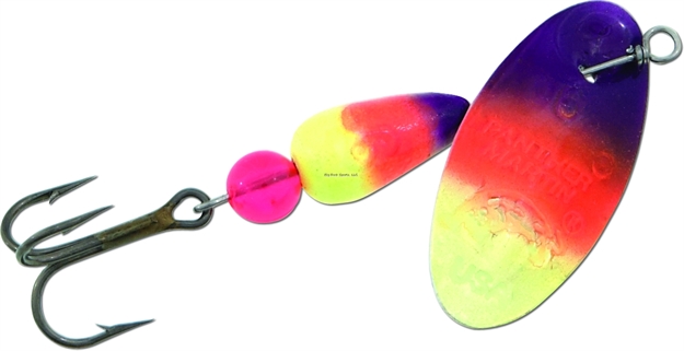 Picture of Panther Martin Fishseeuv In-Line Spinner, #4, 1/8 Oz,  Ultraviolet Orange/Purple