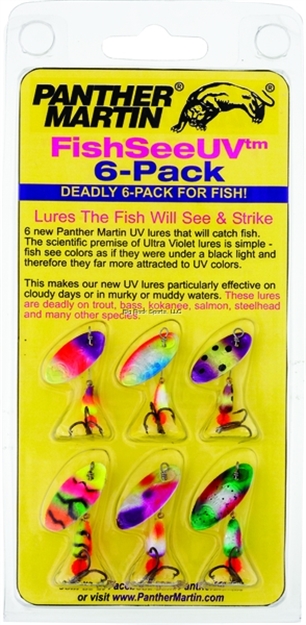Picture of Panther Martin Fishseeuv Spinner Kit, #2/#4, 1/16 Oz/1/8 Oz, Assorted, 6/Pack