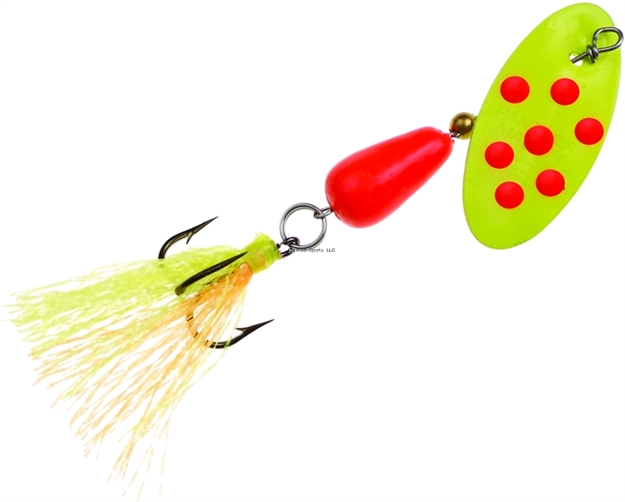 Picture of Panther Martin Flash-A-Bou Go-Glo In-Line Spinner, #2, 1/16 Oz, Chartreuse Orange