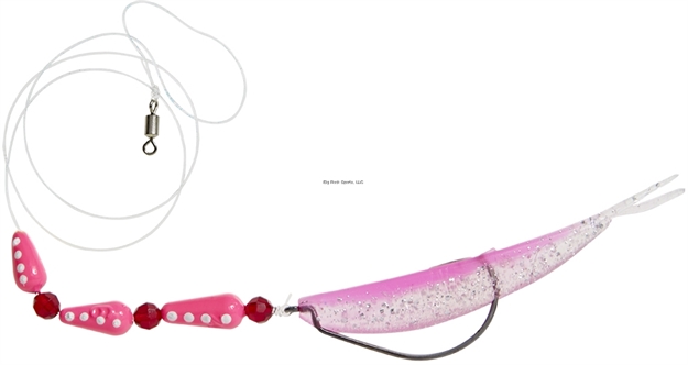 Picture of Panther Martin Fluketrain Jig Rig, #1Ft, 5/8 Oz, Pink With White Dots/Pink & White Tail
