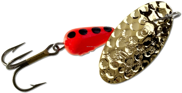 Picture of Panther Martin Hammered Regular In-Line Spinner, #4, 1/8 Oz, Gold