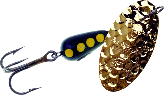 Picture of Panther Martin Hammered Scented In-Line Spinner, #6, 1/4 Oz, Gold