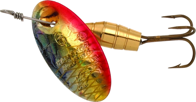Picture of Panther Martin Holographic Deluxe In-Line Spinner, #4, 1/8 Oz, Holographic Gold & Orange