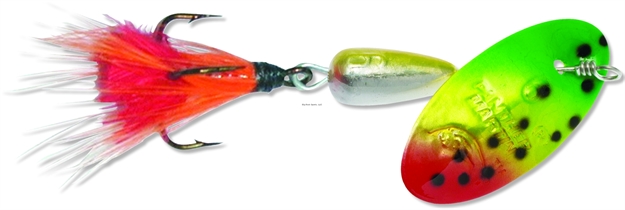 Picture of Panther Martin Holographic Fly In-Line Spinner, #4, 1/8 Oz, Firetiger & Orange Red