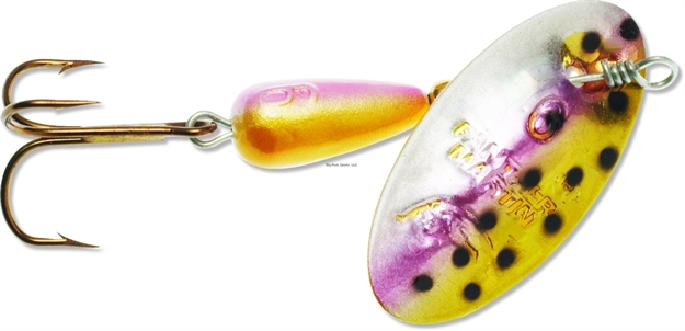 Picture of Panther Martin Holographic Regular In-Line Spinner, #2, 1/16 Oz, Pink & Yellow