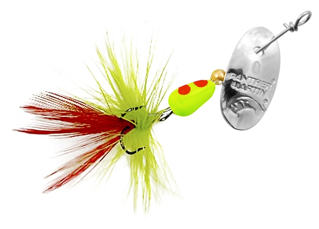 Picture of Panther Martin Mini Fly Size 0 Silver Orange And Chartreuse
