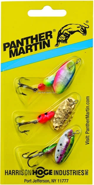 Picture of Panther Martin Opening Day 3 Hammered Holographic Spinner Kit, #4, 1/8 Oz, Assorted, 3/Pack