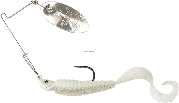 Picture of Panther Martin Sonic Sizzle Tail Spinner Bait, #15, Silver Blade, 1/2Oz, White Head, 4" White Ice Tail