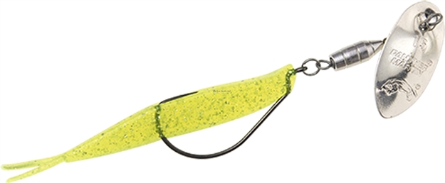 Picture of Panther Martin Weed Runner Spinner Bait, #15, Silver Blade, 1/2Oz, 4" Chartreuse Silver Flake Flake Fluke