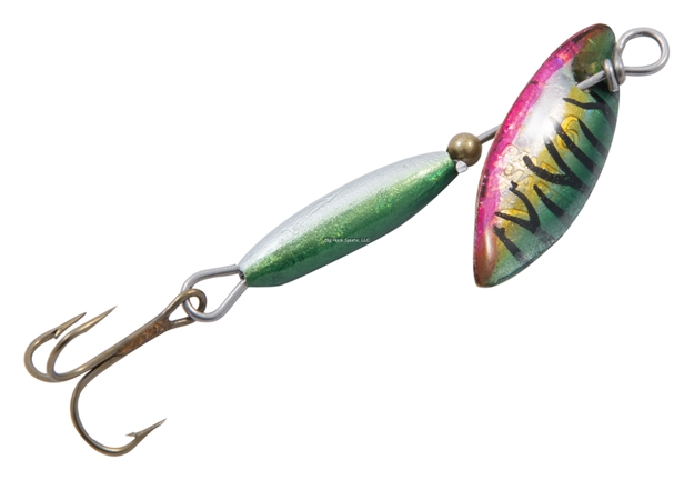 Picture of Panther Martin Willowstrike Holograph Willow Leaf Spinner, Size 4, Tiger Green