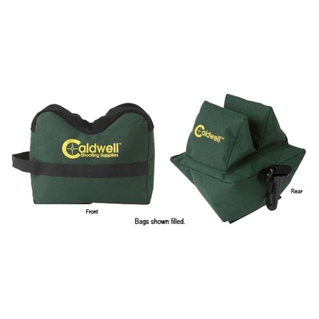 Picture of  Caldwell 939333 Deadshot Shooting Bag Combo Prefilled Dark Green 600D Polyester Includes Front And Rear Bags