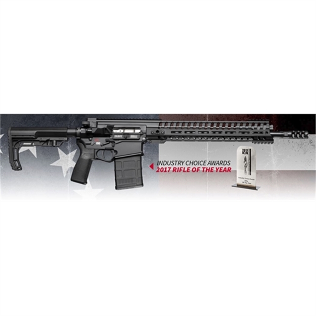 Picture of Patriot Ordnance Factory 01390 Revolution Gen4 Semi-Automatic 308 Winchester/7.62 Nato 14.5" 20+1 6-Position Mft Bms Minimalist Black Stk Nickel Receiver/Black Barrel