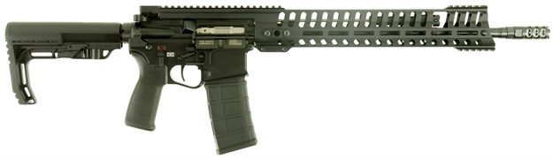 Picture of  Patriot Ordnance Factory 01143 P415 Edge 223 Rem,5.56X45mm Nato 16.50" 30+1 Black Hard Coat Anodized 6 Position Mft Stock