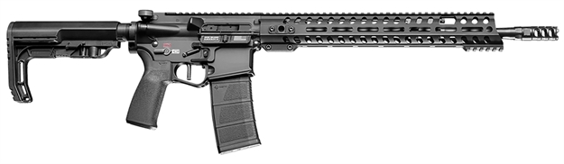 Picture of  Patriot Ordnance Factory 01165 Renegade + *Ca Compliant 5.56X45mm Nato 16.50" 10+1 Black Hard Coat Anodized Rec 14.50" M-Lok Black Nitride Barrel 6 Position Mft Stock Black Polymer Mft Grip 847313011657