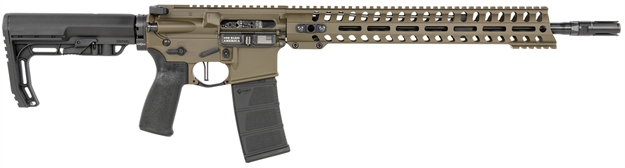 Picture of  Patriot Ordnance Factory 01752 Minuteman Direct Impingement 5.56X45mm Nato 16.50" 30+1 Patriot Brown Rec/14.5" M-Lok Handguard Black Nitride Barrel Black Polymer Grip 6 Position Mft Stock