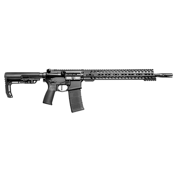 Picture of  Patriot Ordnance Factory 01644 Minuteman Direct Impingement 5.56X45mm 30+1 16.50" Nitride Treated Threaded Barrel, Black Hard Coat Anodized Receiver, Synthetic 6 Position Mft Minimalist Stock 847313016447