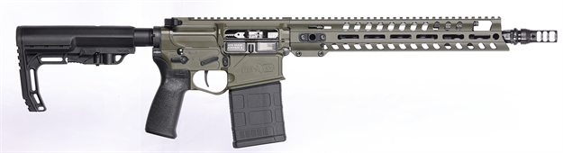 Picture of  Patriot Ordnance Factory 02065 Rifle Rogue 308 Win 20+1 13.75" Olive Dark Green Cerakote 847313020659