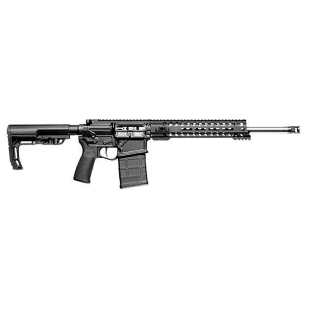 Picture of  Patriot Ordnance Factory 01662 Rogue Direct Impingement 7.62X51mm Nato 20+1 16.50" Stainless Steel Barrel, Black Anodized Receiver, 11" Renegade Handguard, Synthetic 6 Position Mft Minimalist Stock