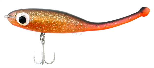 Picture of Paul Brown Devil Soft-Body Twitchbait, 4 7/8", 5/8 Oz, Black Gold Orange, Suspending