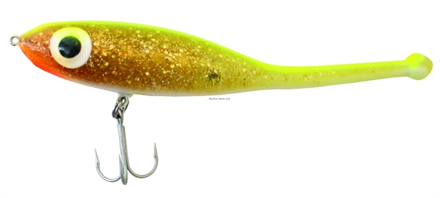 Picture of Paul Brown Devil Soft-Body Twitchbait, 4 7/8", 5/8 Oz, Chartreuse Gold White Belly, Suspending